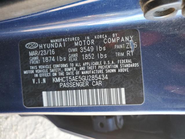 Photo 11 VIN: KMHCT5AE5GU285434 - HYUNDAI ACCENT 