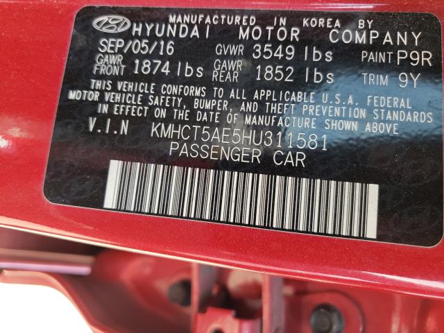 Photo 9 VIN: KMHCT5AE5HU311581 - HYUNDAI ACCENT 