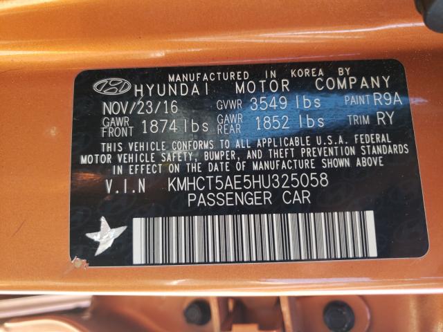 Photo 9 VIN: KMHCT5AE5HU325058 - HYUNDAI ACCENT SE 