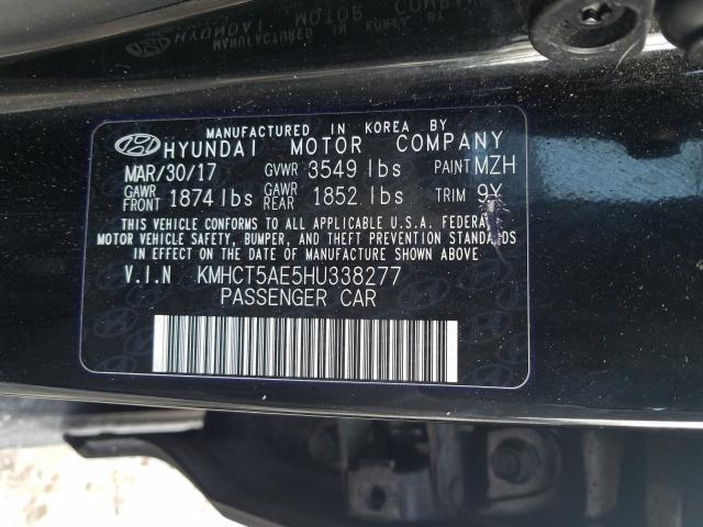 Photo 9 VIN: KMHCT5AE5HU338277 - HYUNDAI ACCENT SE 