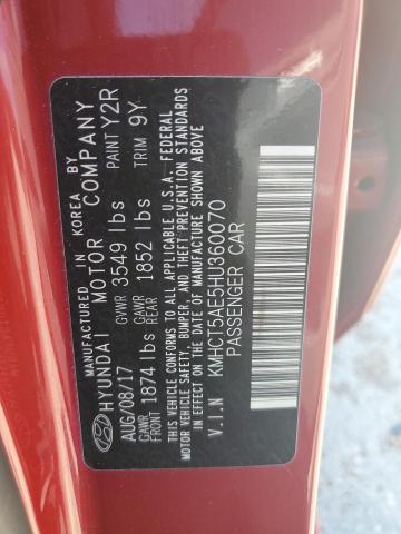 Photo 9 VIN: KMHCT5AE5HU360070 - HYUNDAI ACCENT SE 