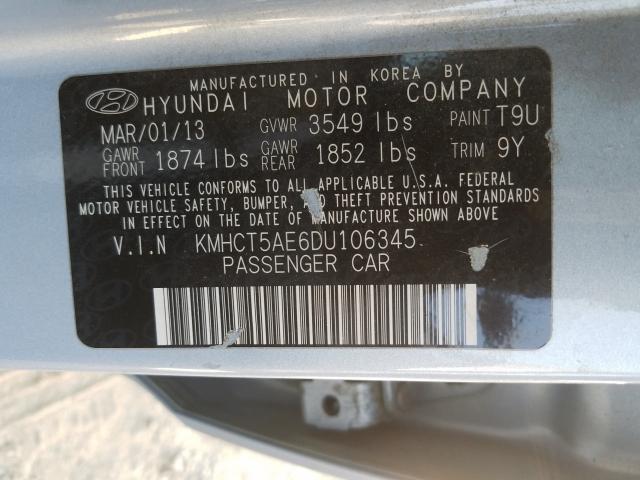 Photo 9 VIN: KMHCT5AE6DU106345 - HYUNDAI ACCENT GLS 