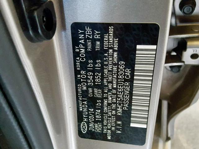 Photo 9 VIN: KMHCT5AE6EU183069 - HYUNDAI ACCENT GLS 