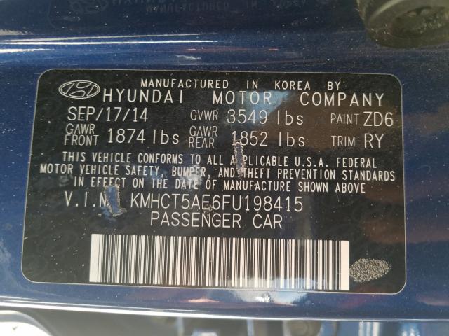 Photo 9 VIN: KMHCT5AE6FU198415 - HYUNDAI ACCENT GS 