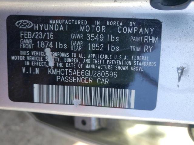 Photo 9 VIN: KMHCT5AE6GU280596 - HYUNDAI ACCENT 