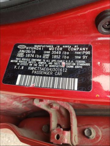 Photo 9 VIN: KMHCT5AE6HU301612 - HYUNDAI ACCENT 