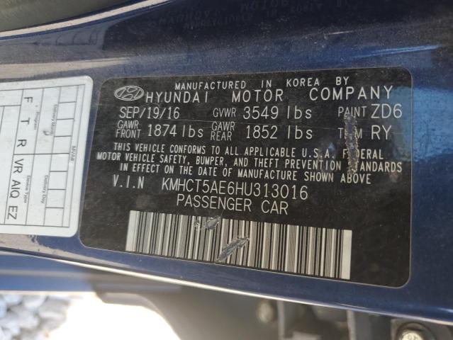 Photo 11 VIN: KMHCT5AE6HU313016 - HYUNDAI ACCENT 