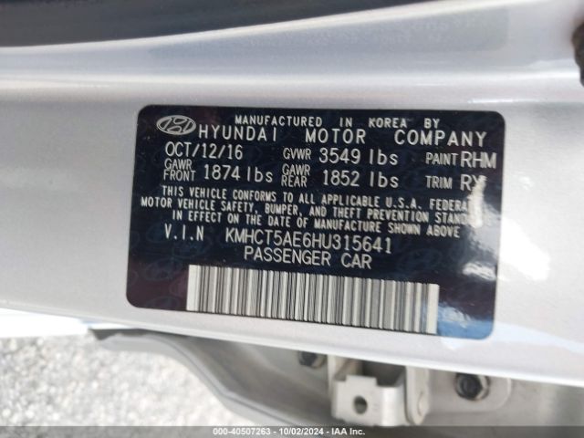 Photo 8 VIN: KMHCT5AE6HU315641 - HYUNDAI ACCENT 