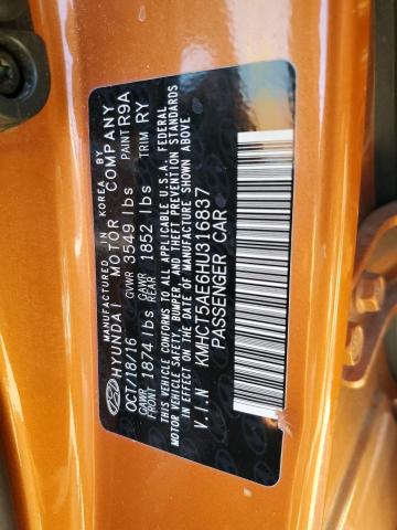 Photo 11 VIN: KMHCT5AE6HU316837 - HYUNDAI ACCENT SE 