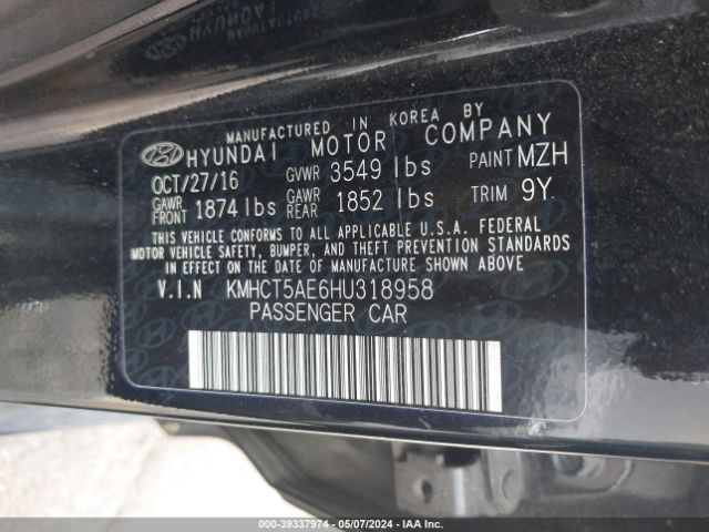 Photo 8 VIN: KMHCT5AE6HU318958 - HYUNDAI ACCENT 