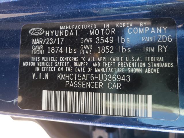 Photo 9 VIN: KMHCT5AE6HU336943 - HYUNDAI ACCENT SE 