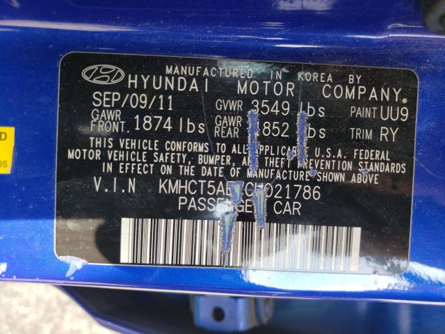 Photo 9 VIN: KMHCT5AE7CU021786 - HYUNDAI ACCENT GLS 