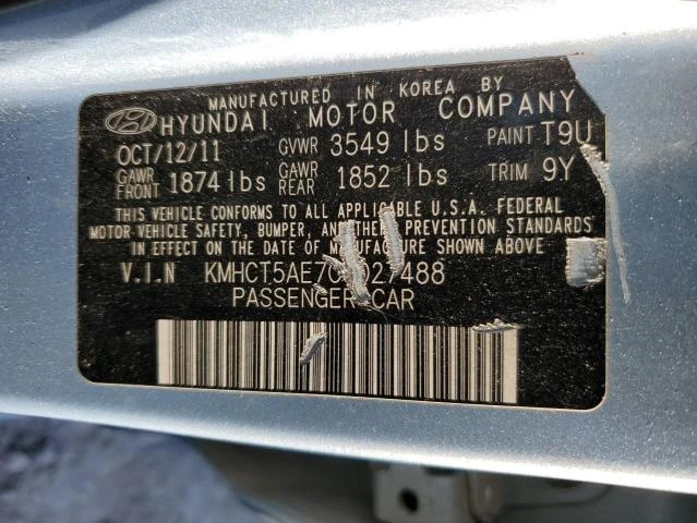 Photo 11 VIN: KMHCT5AE7CU027488 - HYUNDAI ACCENT GLS 