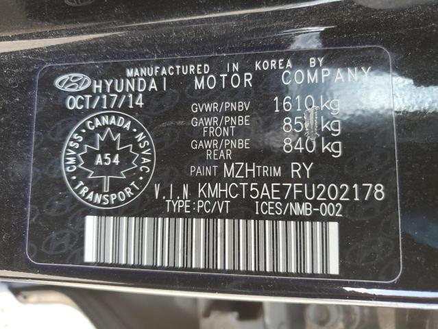 Photo 12 VIN: KMHCT5AE7FU202178 - HYUNDAI ACCENT GS 