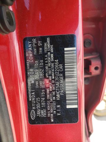 Photo 11 VIN: KMHCT5AE7FU220664 - HYUNDAI ACCENT GS 