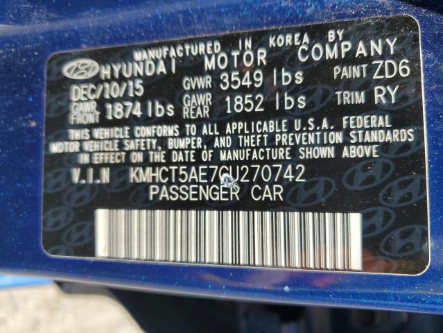 Photo 11 VIN: KMHCT5AE7GU270742 - HYUNDAI ACCENT 