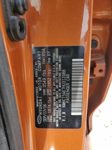 Photo 11 VIN: KMHCT5AE7HU312988 - HYUNDAI ACCENT 