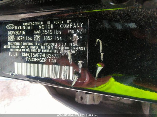 Photo 8 VIN: KMHCT5AE7HU326731 - HYUNDAI ACCENT 