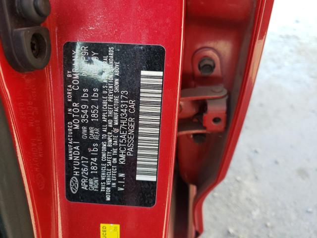 Photo 11 VIN: KMHCT5AE7HU343173 - HYUNDAI ACCENT SE 