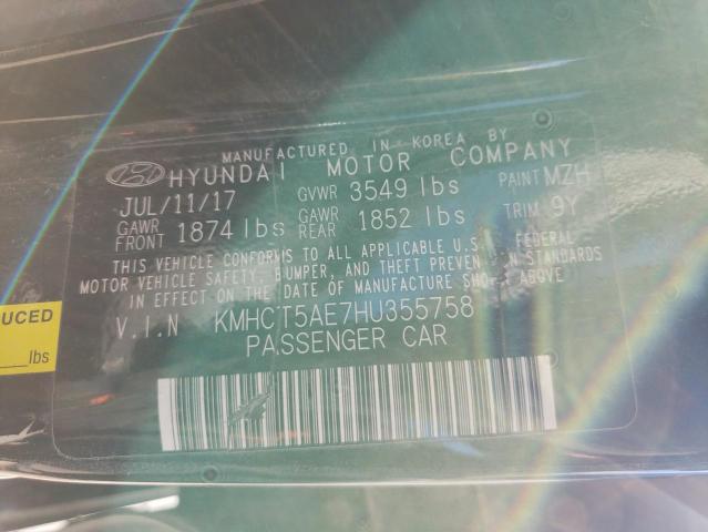 Photo 11 VIN: KMHCT5AE7HU355758 - HYUNDAI ACCENT SE 