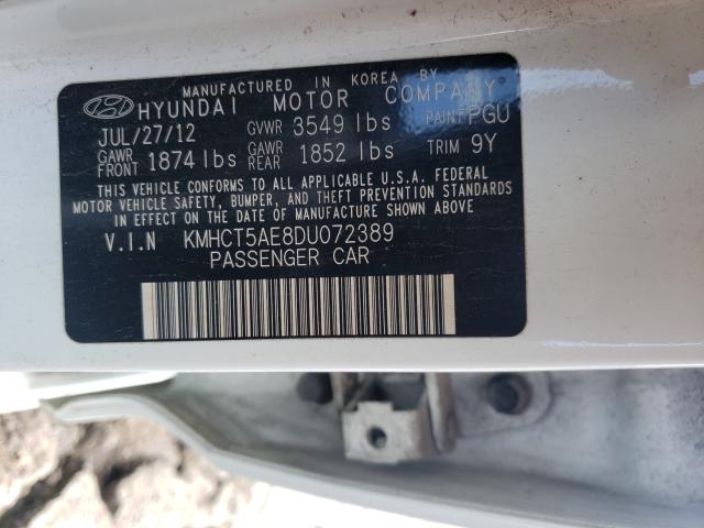 Photo 9 VIN: KMHCT5AE8DU072389 - HYUNDAI ACCENT GLS 