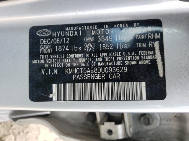 Photo 9 VIN: KMHCT5AE8DU093629 - HYUNDAI ACCENT GLS 