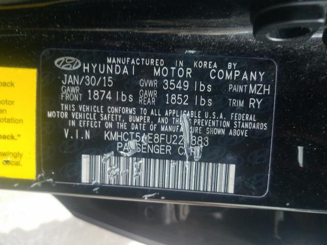 Photo 9 VIN: KMHCT5AE8FU220883 - HYUNDAI ACCENT GS 