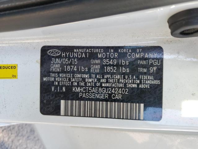 Photo 9 VIN: KMHCT5AE8GU242402 - HYUNDAI ACCENT SE 