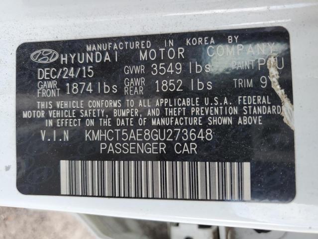 Photo 11 VIN: KMHCT5AE8GU273648 - HYUNDAI ACCENT 