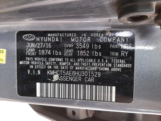 Photo 9 VIN: KMHCT5AE8HU301529 - HYUNDAI ACCENT SE 