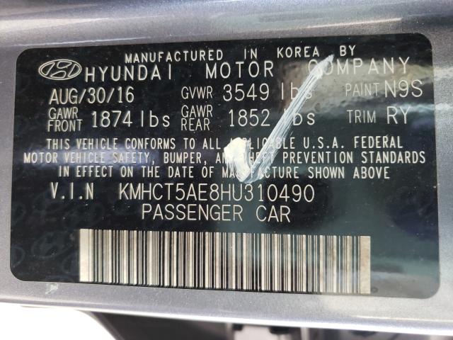 Photo 9 VIN: KMHCT5AE8HU310490 - HYUNDAI ACCENT SE 