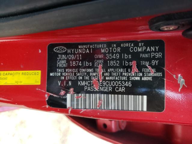 Photo 9 VIN: KMHCT5AE9CU005346 - HYUNDAI ACCENT GLS 