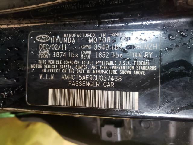 Photo 9 VIN: KMHCT5AE9CU037438 - HYUNDAI ACCENT GLS 