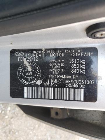 Photo 11 VIN: KMHCT5AE9CU051307 - HYUNDAI ACCENT GLS 