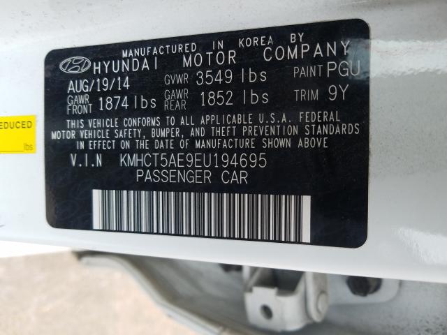 Photo 9 VIN: KMHCT5AE9EU194695 - HYUNDAI ACCENT GLS 