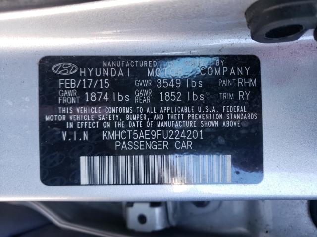 Photo 9 VIN: KMHCT5AE9FU224201 - HYUNDAI ACCENT GS 