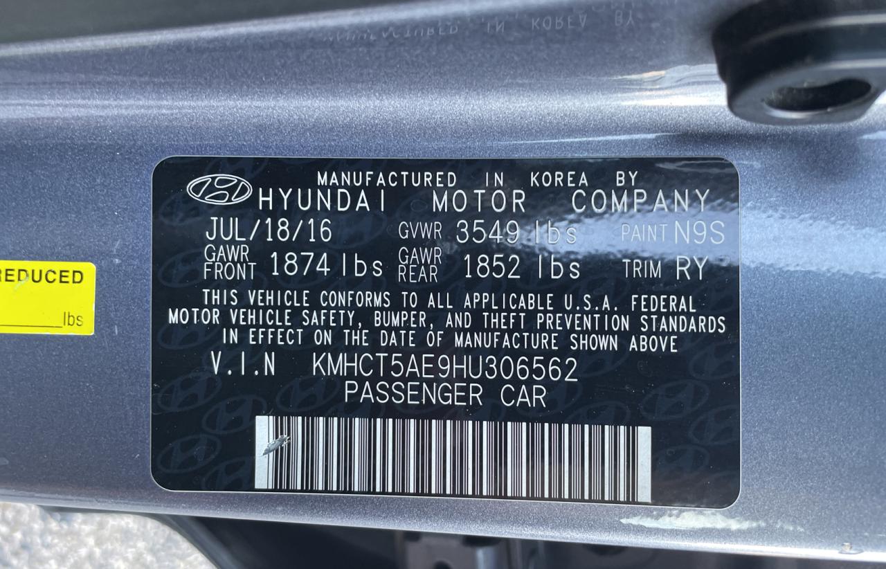 Photo 9 VIN: KMHCT5AE9HU306562 - HYUNDAI ACCENT SE 