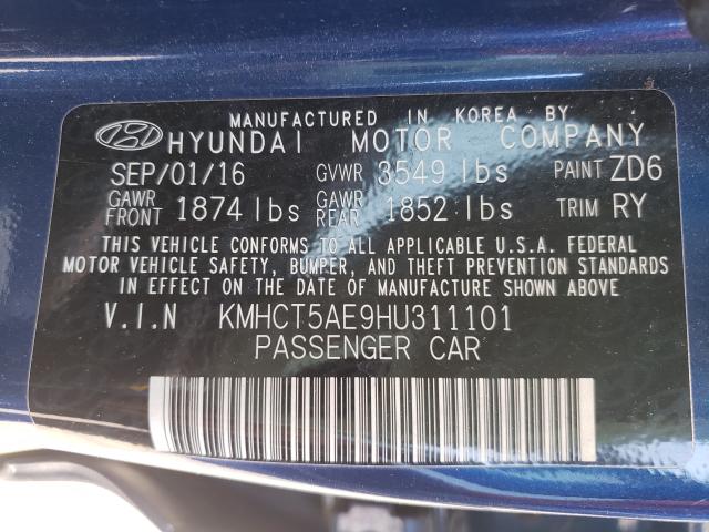 Photo 9 VIN: KMHCT5AE9HU311101 - HYUNDAI ACCENT SE 