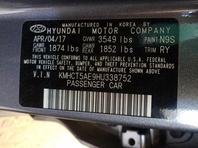 Photo 9 VIN: KMHCT5AE9HU338752 - HYUNDAI ACCENT SE 