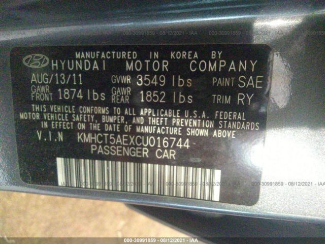 Photo 8 VIN: KMHCT5AEXCU016744 - HYUNDAI ACCENT 