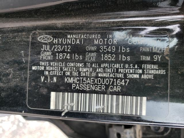 Photo 9 VIN: KMHCT5AEXDU071647 - HYUNDAI ACCENT GLS 