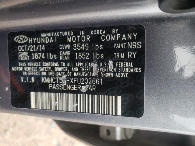 Photo 9 VIN: KMHCT5AEXFU202661 - HYUNDAI ACCENT GS 