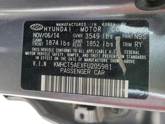 Photo 9 VIN: KMHCT5AEXFU205981 - HYUNDAI ACCENT GS 