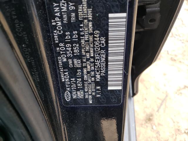 Photo 9 VIN: KMHCT5AEXFU206449 - HYUNDAI ACCENT GS 