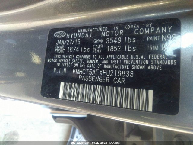 Photo 8 VIN: KMHCT5AEXFU219833 - HYUNDAI ACCENT 