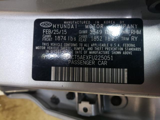 Photo 9 VIN: KMHCT5AEXFU225051 - HYUNDAI ACCENT GS 