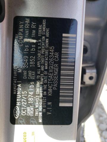 Photo 12 VIN: KMHCT5AEXGU263445 - HYUNDAI ACCENT SE 