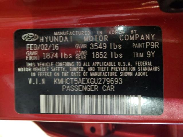 Photo 11 VIN: KMHCT5AEXGU279693 - HYUNDAI ACCENT 