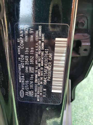 Photo 11 VIN: KMHCT5AEXHU307641 - HYUNDAI ACCENT SE 