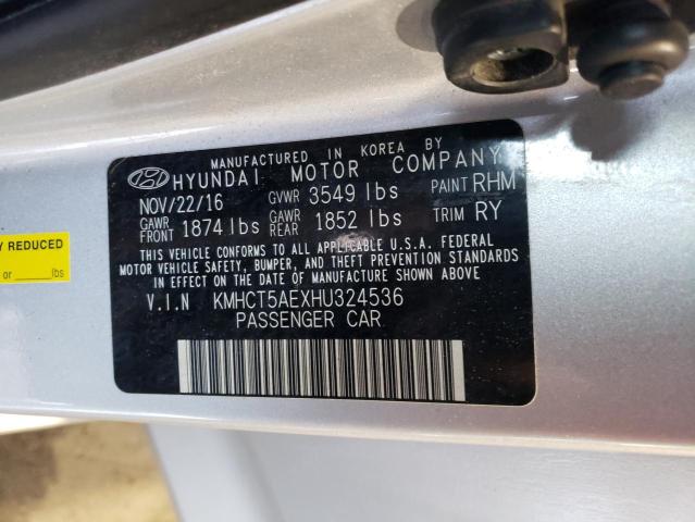 Photo 9 VIN: KMHCT5AEXHU324536 - HYUNDAI ACCENT SE 